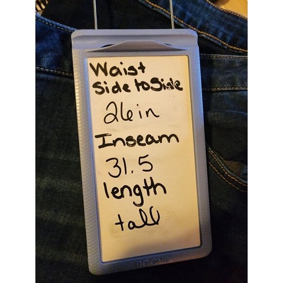 Woman Within High Rise Straight Stretch Blue Jeans Plus Size 30W Tall - Picture 3 of 12